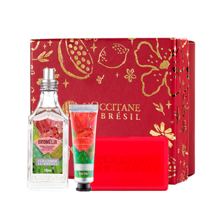 Presente Bromélia: Sabonete, Creme de Mãos e Spray Perfumado